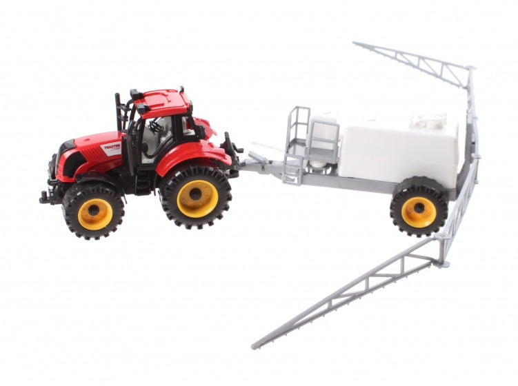 tractor met sproeier 29 cm rood