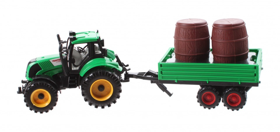 tractor met tonnen 29 cm groen