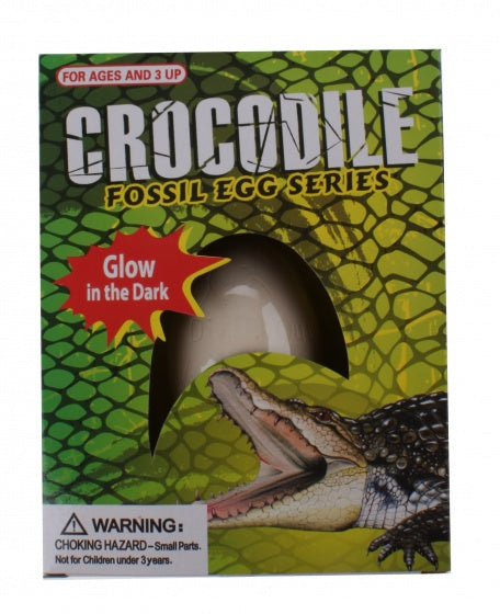 uithak-ei met glow in the dark krokodil 8 cm