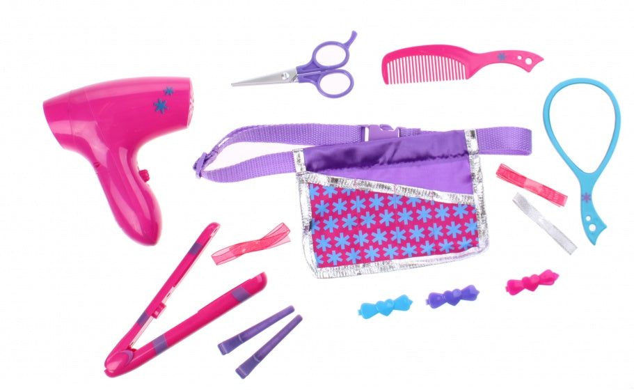 verkleedset Kapper meisjes 14-delig roze