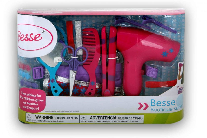 verkleedset Kapper meisjes 14-delig roze