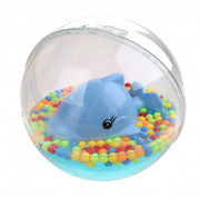 waterbal met walvis 12 cm transparant