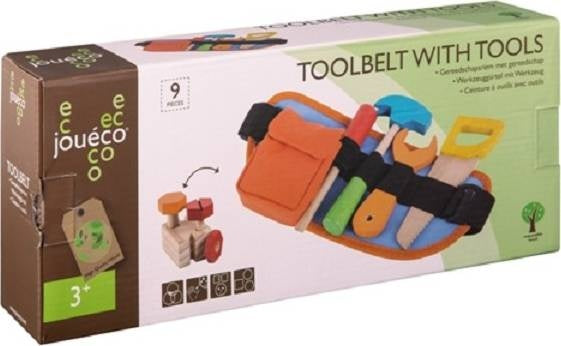 gereedschapsriem met houten gereedschap 9-delig