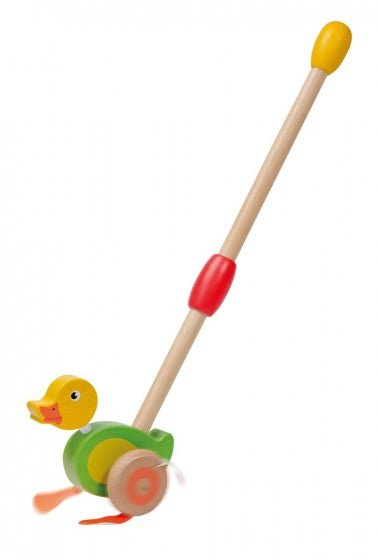 houten duwfiguur eend
