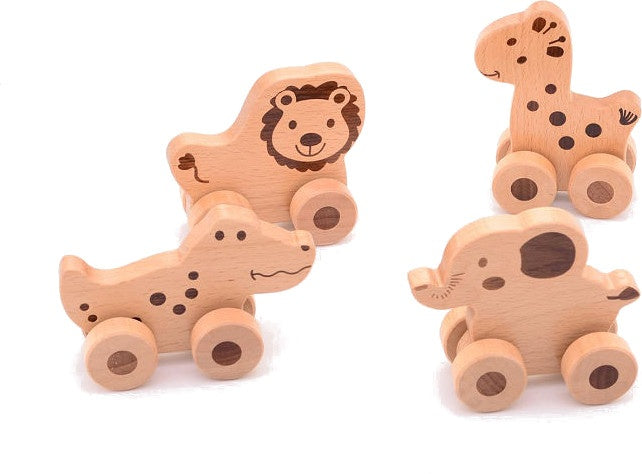 houten olifant op wielen