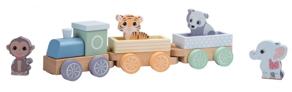 treinset The Wildies Family hout 34 cm 7-delig