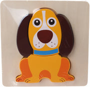 vormenpuzzel Hond junior hout 4 stukjes