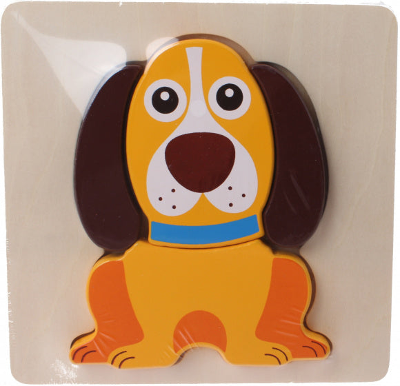 vormenpuzzel Hond junior hout 4 stukjes