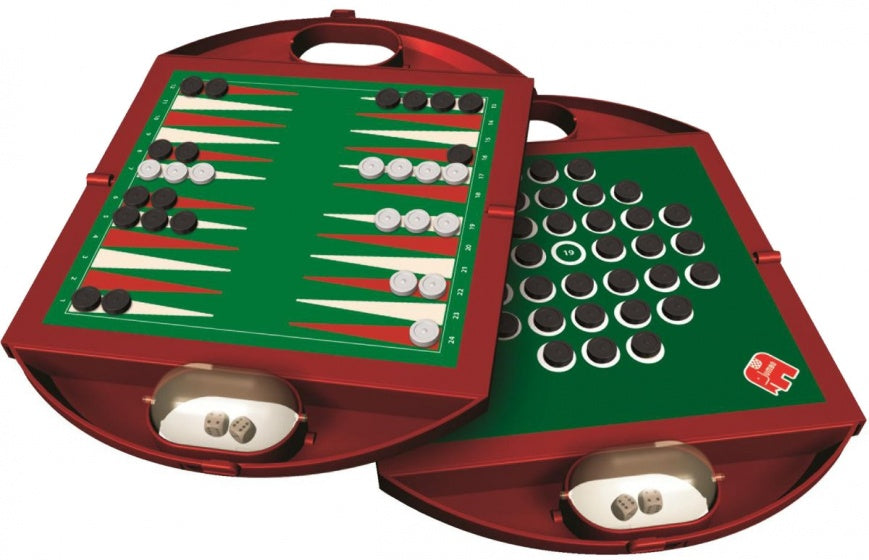 reisspel backgammon & solitaire 16 cm