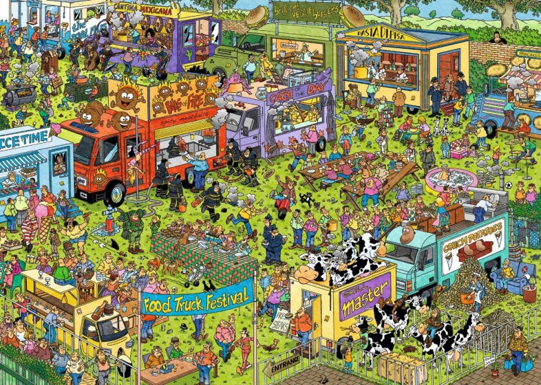 legpuzzel Jan van Haasteren 2-in-1 Food Truck Festival 1000 stukjes