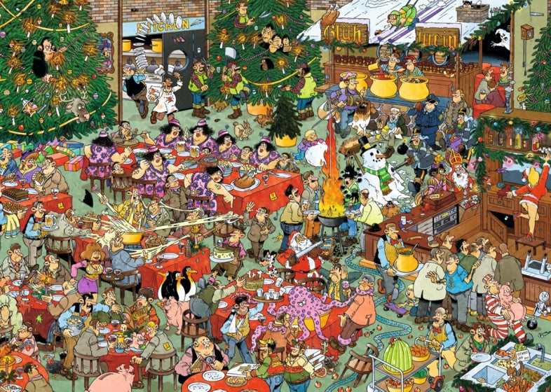 Jan van Haasteren 2-in-1 legpuzzel Kerst 1000 stukjes