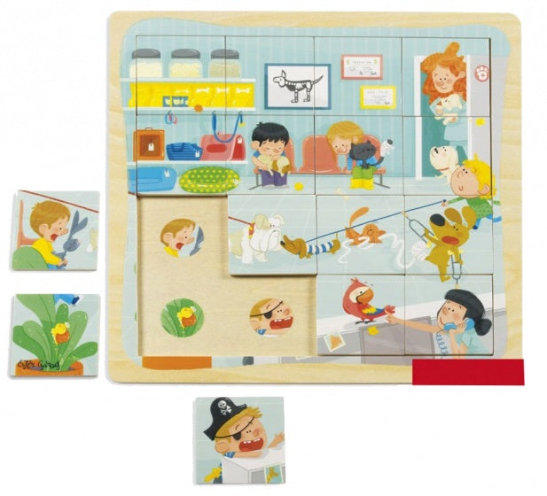 legpuzzel bij de dierenarts 16 stukjes