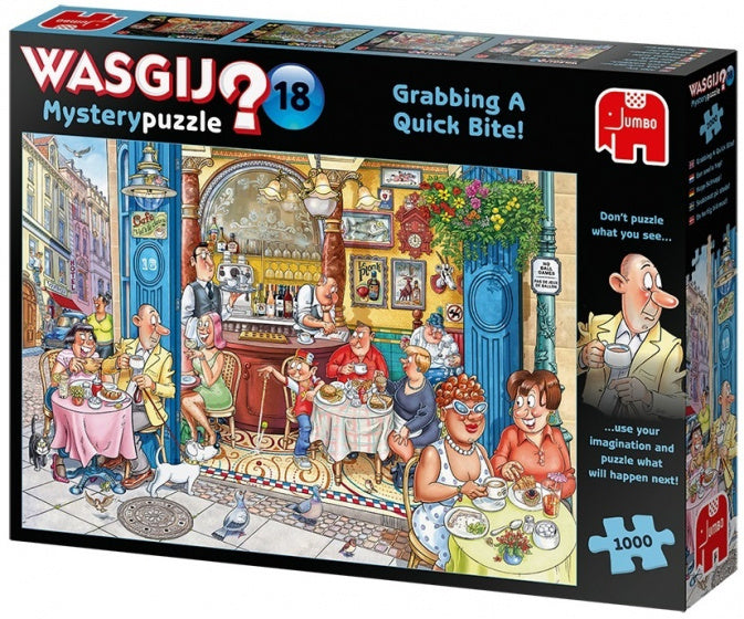 legpuzzel Wasgij Mystery 18 Grabbing A Quick Bite 1000 st.