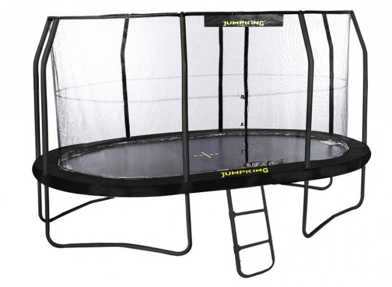 trampoline met net JumpPod Oval 396 x 274 cm zwart (2016)