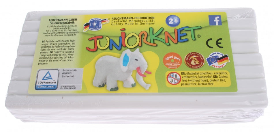 boetseerpasta Juniorknet 500 gram plasticine wit