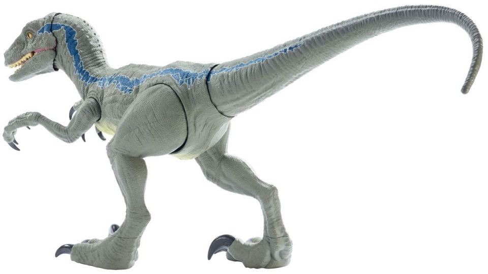 dinosaurus Velociraptor Blue 105 cm grijs/blauw