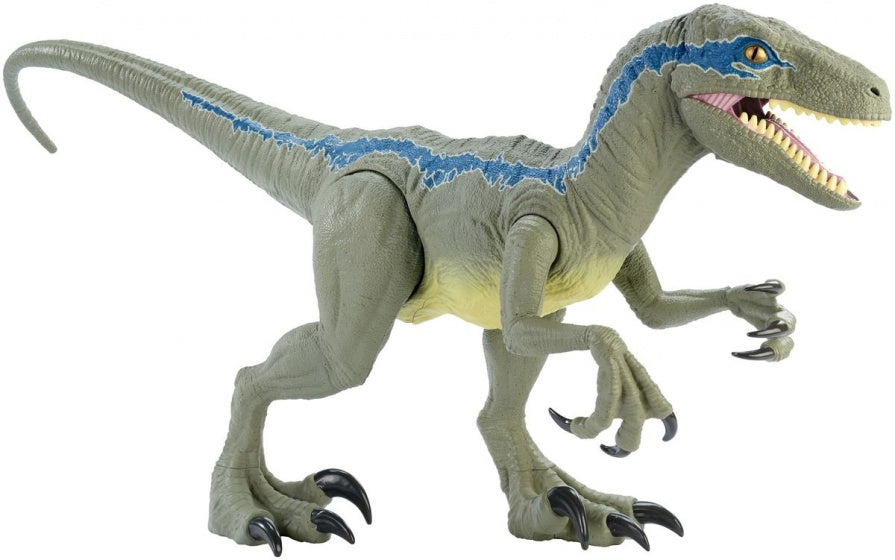 dinosaurus Velociraptor Blue 105 cm grijs/blauw