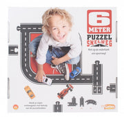 vloerpuzzel Snelweg/Spoorweg junior zwart 23-delig