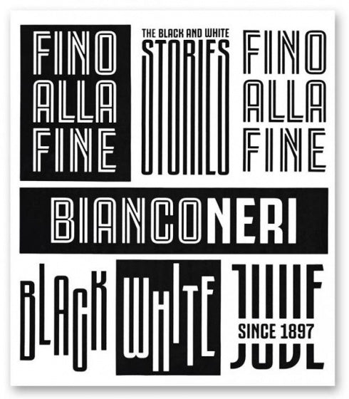 muursticker Graphic 2 stickervellen zwart/wit