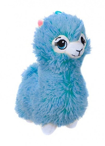 pluchen Alpaca knuffel 22 cm junior blauw