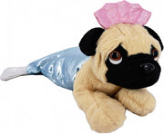 pluchen hondenknuffel in kostuum 40 cm blauw