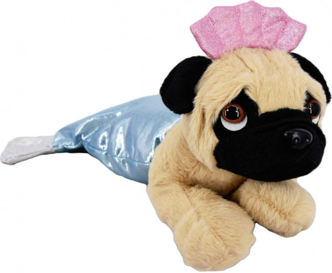 pluchen hondenknuffel in kostuum 40 cm blauw
