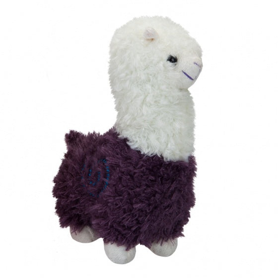 pluchen knuffel Alpaca 28 cm junior paars
