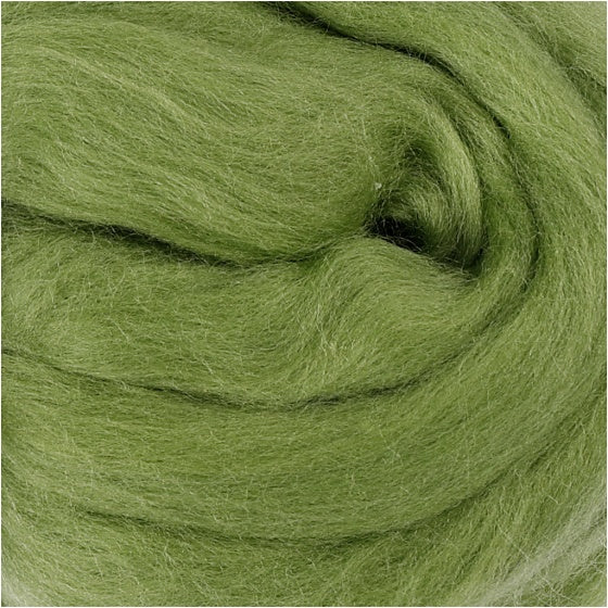 wol Merino 21 micron cactus-groen 100 gram per bol