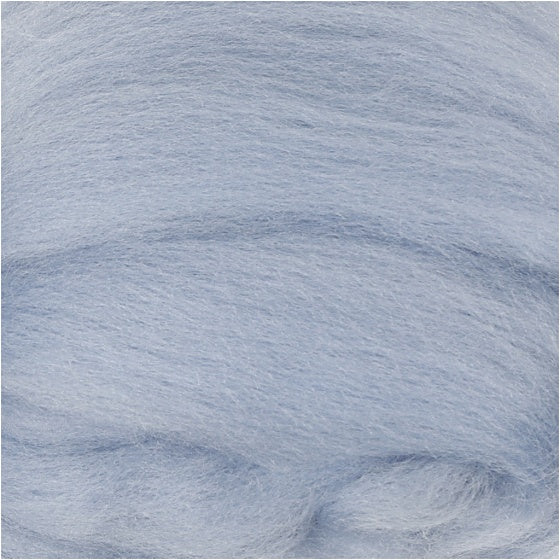 wol Merino 21 micron lichtblauw 100 gram per bol