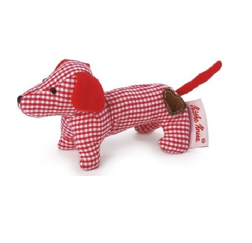 Mini stoffen hond rood