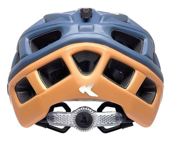 fietshelm Kailu junior 49-53 cm blauw/okergeel maat S