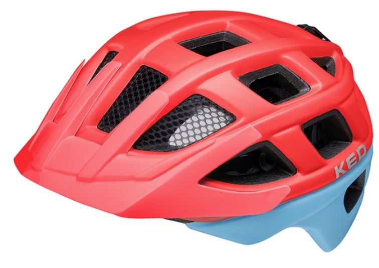 fietshelm Kailu junior 49-53 cm rood/blauw maat S