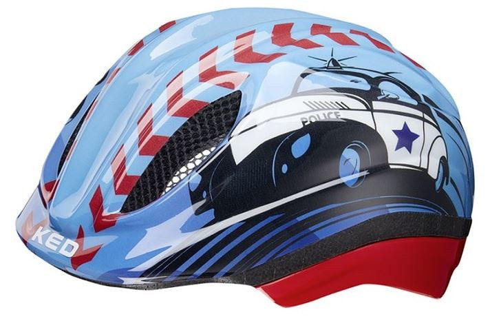 fietshelm Meggy II Politie jongens 49-55 cm blauw maat S/M