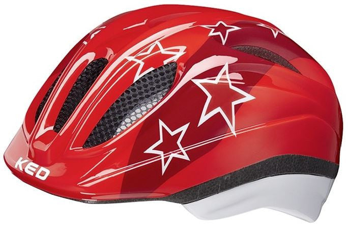 fietshelm Meggy II Sterren junior 44-49 cm rood maat XS