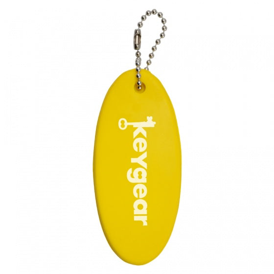 sleutelhanger drijfboot 10 cm geel