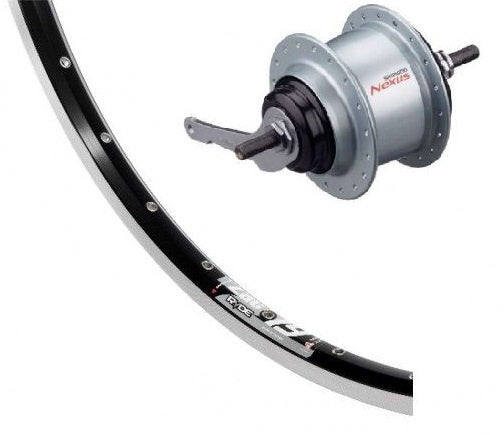 achterwiel 28 inch (622) Shimano Nexus 8S aluminium zilver