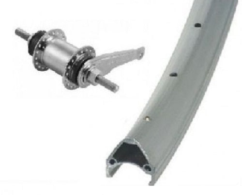 achterwiel 28 inch (622) Ventura 36G aluminium/zink zilver