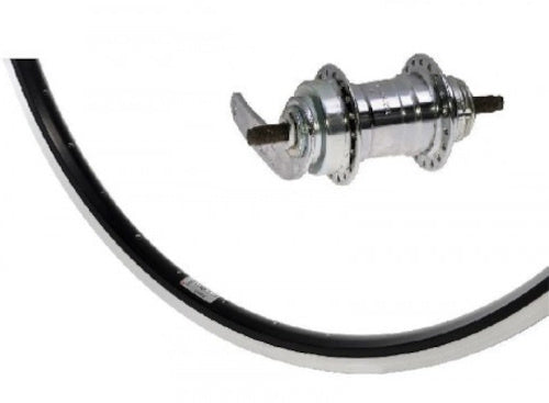 achterwiel 28 inch aluminium remnaaf Velamos zwart