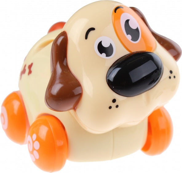 babyhond op wielen beige