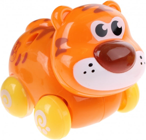 babytijger op wielen oranje
