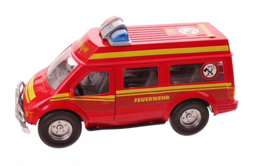 brandweerauto met frictiemotor 25 cm rood