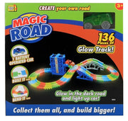 Magic Road autobaan glow in the dark 136-delig groen