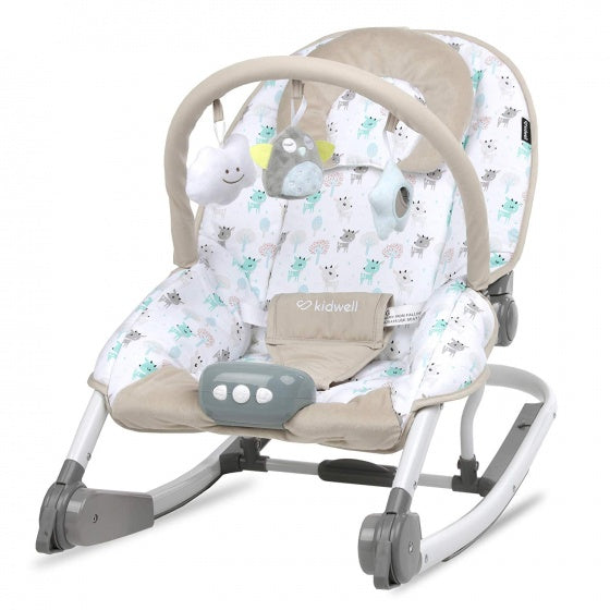 schommelstoel elektrisch Tumi 80 cm beige/wit