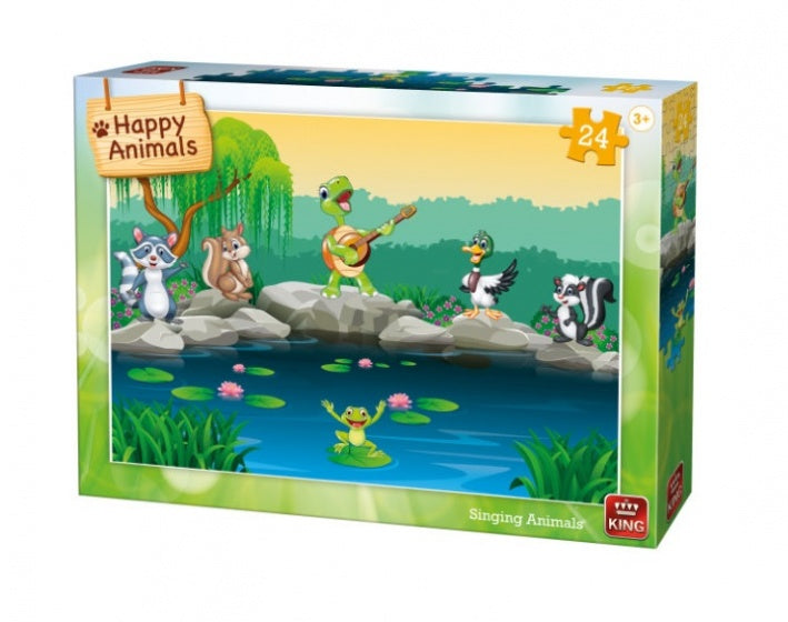 kinderpuzzel Singing Animals 24 stuks