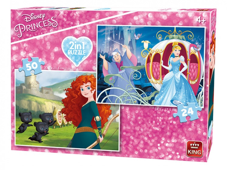 legpuzzel 2-in-1 Disney Princess 24-50 stukjes