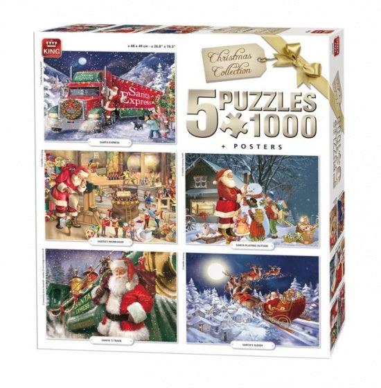 legpuzzel Christmas Collection 5 puzzels 1000 stukjes