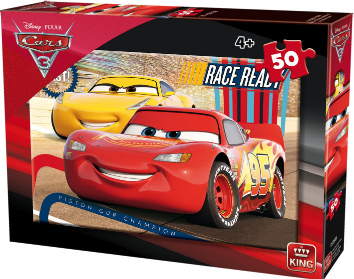 legpuzzel Disney Cars 3 junior karton 50 stukjes
