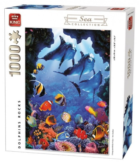 legpuzzel Dolphins Rocks 1000 stukjes
