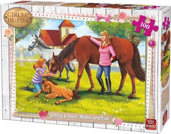 legpuzzel Getting To Know Mother And Foal 100 stukjes