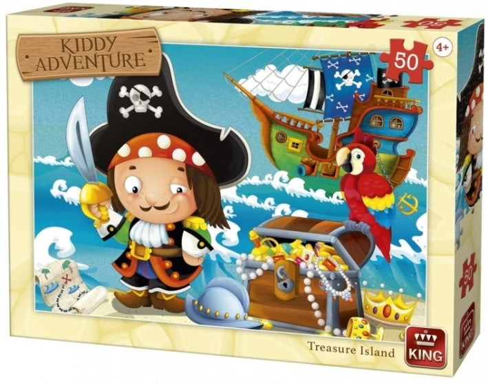 legpuzzel Kiddy adventure - Treasure Island 50 stukjes